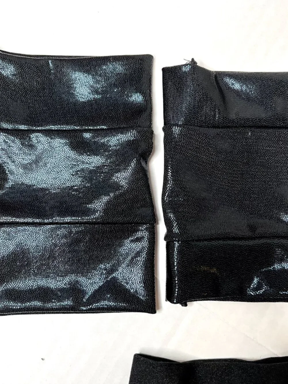 BUNDLE DEAL! 3 Handmade Arm Bands Black Purple Super Hero Costume Glitter Cuffs